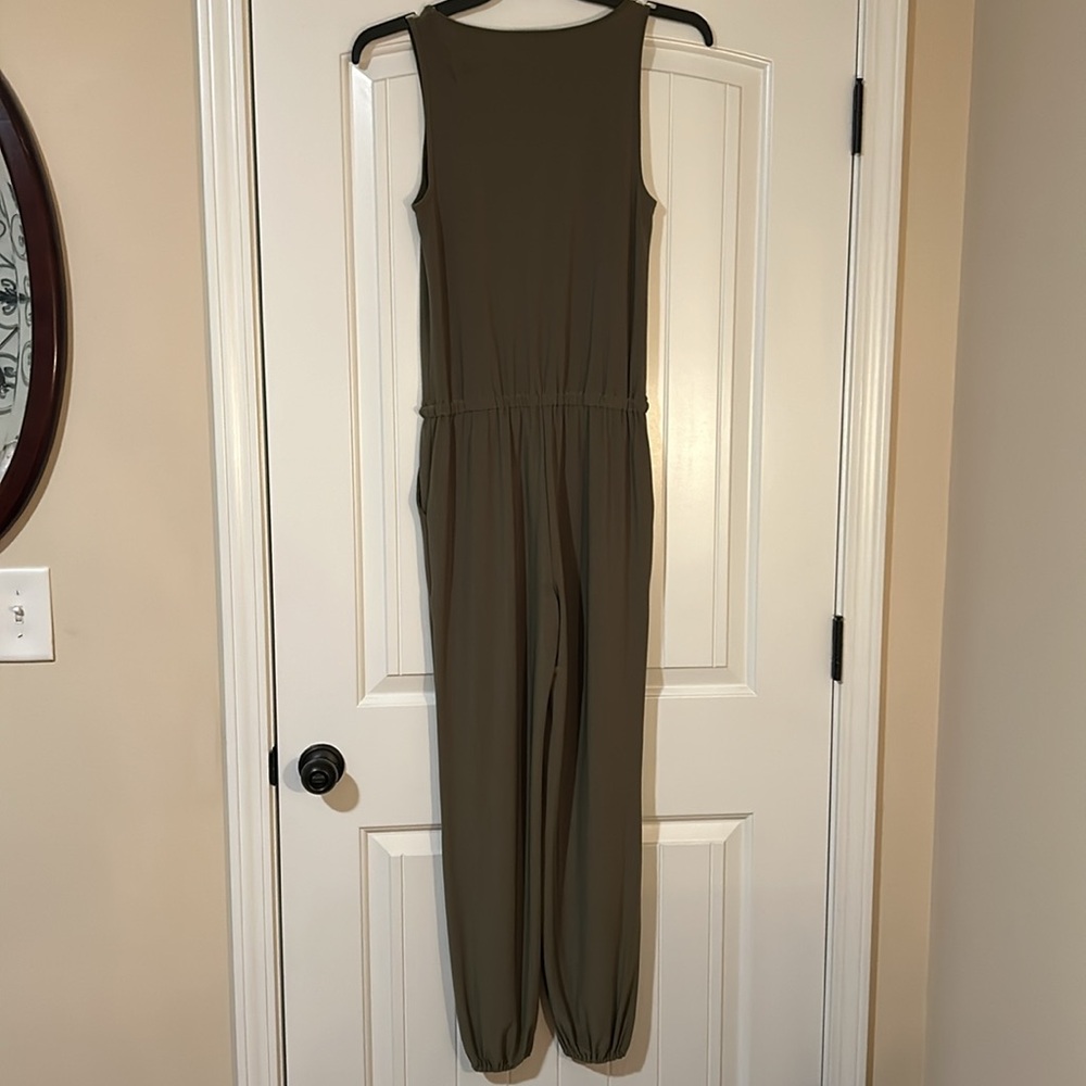 RALPH LAUREN Women’s Olive Green Pocketed Scoop Neck Jumpsuit - Size XS - Picture 6 of 8